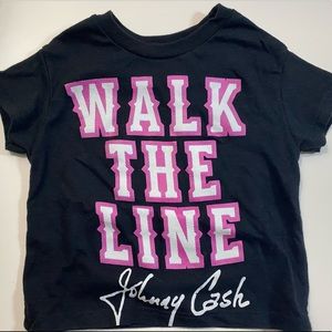 4/$10 Johnny Cash Walk the Line Black T-Shirt